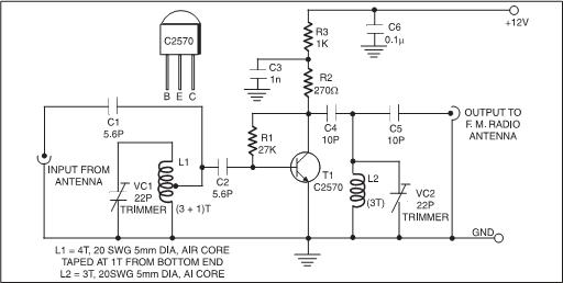 C2570 Transistor Circuit - T1 Cswg Mm Diameter - C2570 Transistor Circuit