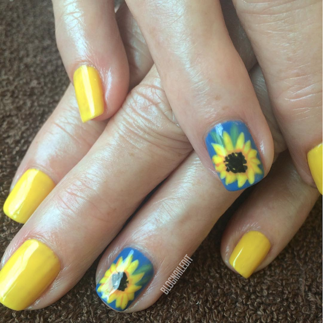 Sunflowers by Nailed It @ www.blognailedit.co