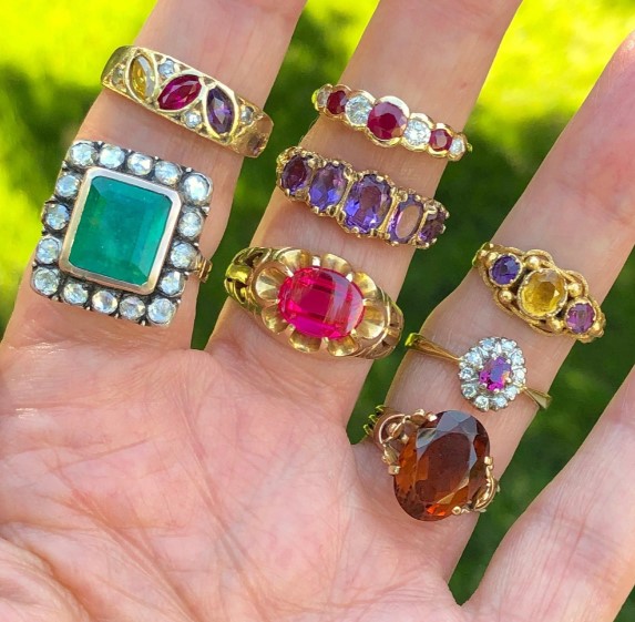 Vintage gemstone rings