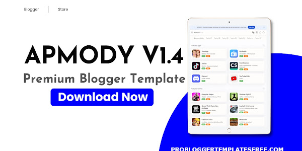 APMODY V1.4 Premium Blogger Template Free Download for APK Website