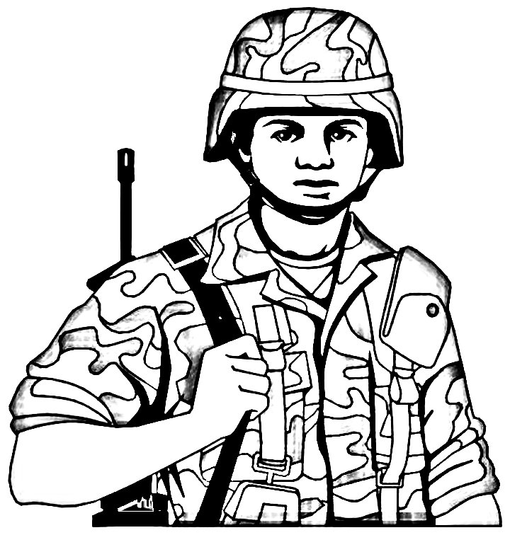 15 Gambar Tentara Hitam Putih | Gambar Mewarnai | Iqna