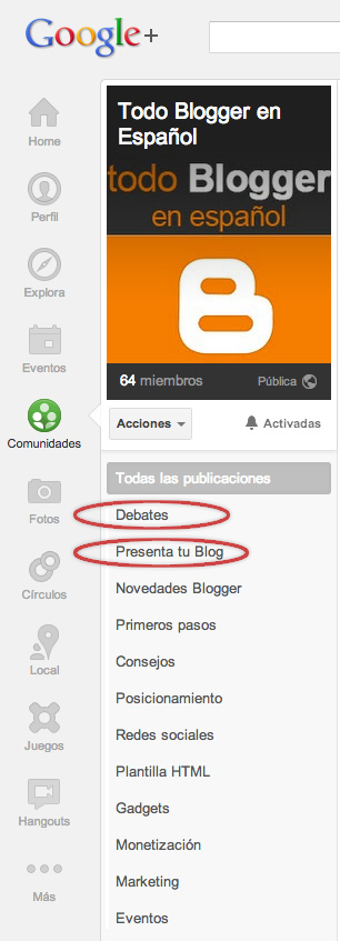 Todo Blogger en español