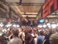 The rail is packed for the start of Day 1a of the 2012 WSOP Main Event