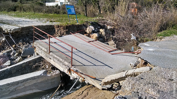 Розвалений міст на Буляриці