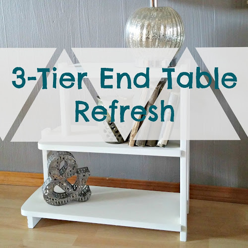 Before and After - 3-Tier End Table Makeover