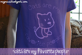 "Cats are my favorite people" t-shirt from SunFrogShirts.com