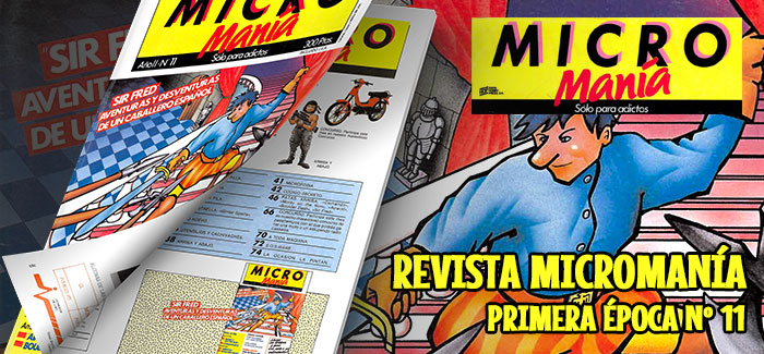 Revista Micromanía Primera época Número 11 1986