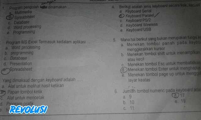 Soal UAS KKPI Kelas X Beserta Jawabannya (SMA/SMK PG)