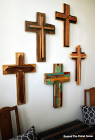 reclaimed wood crosses, rustic decor, salvaged wood, barnwood, build it, http://bec4-beyondthepicketfence.blogspot.com/2016/02/reclaimed-wood-crosses.html