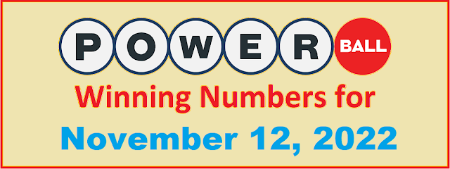 PowerBall Winning Numbers for Saturday, November 12, 2022