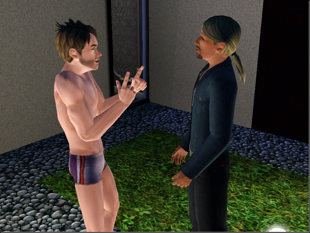 talking to reporter