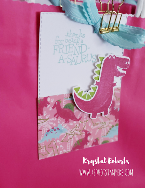 Stampin' Up! Dinoroar T-Rex Tag