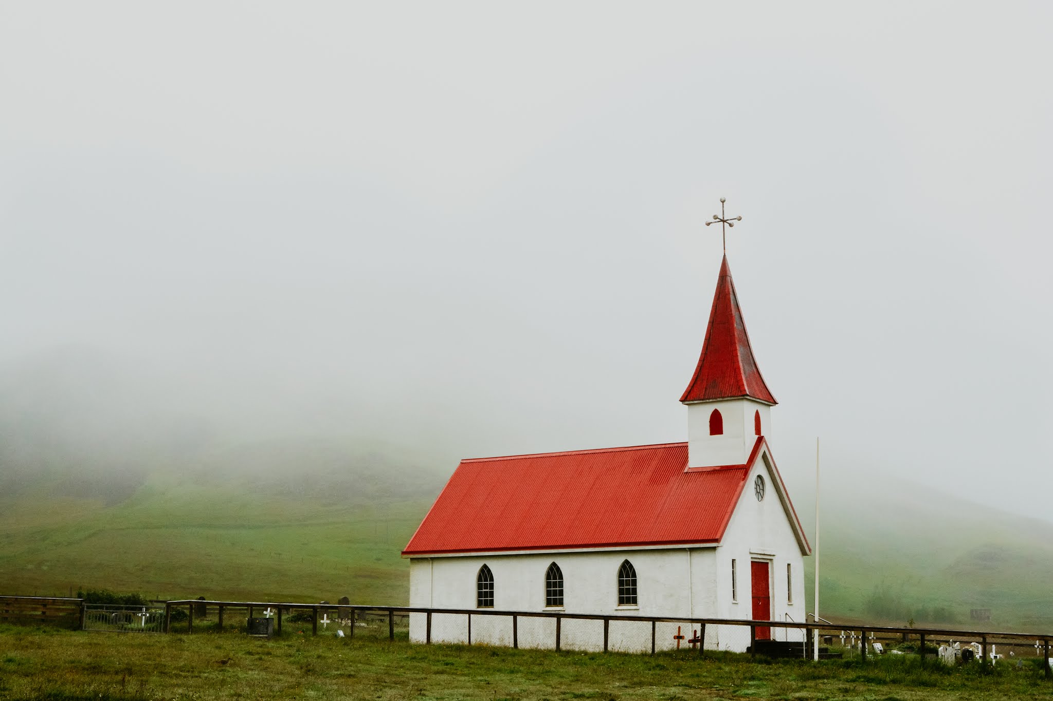 Red Roof Church Iceland