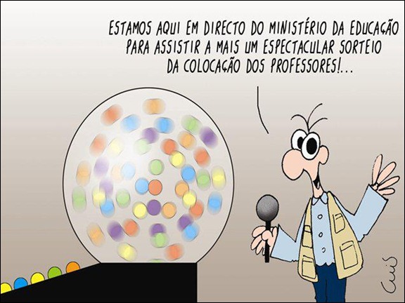 colocação dos professores