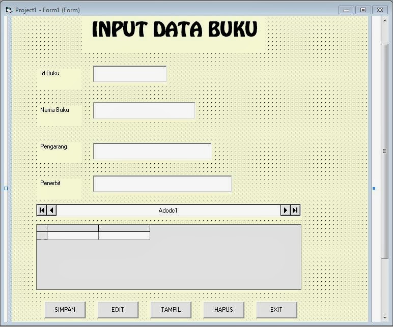 Pendidikan TIK : Contoh Program Peminjaman Buku 