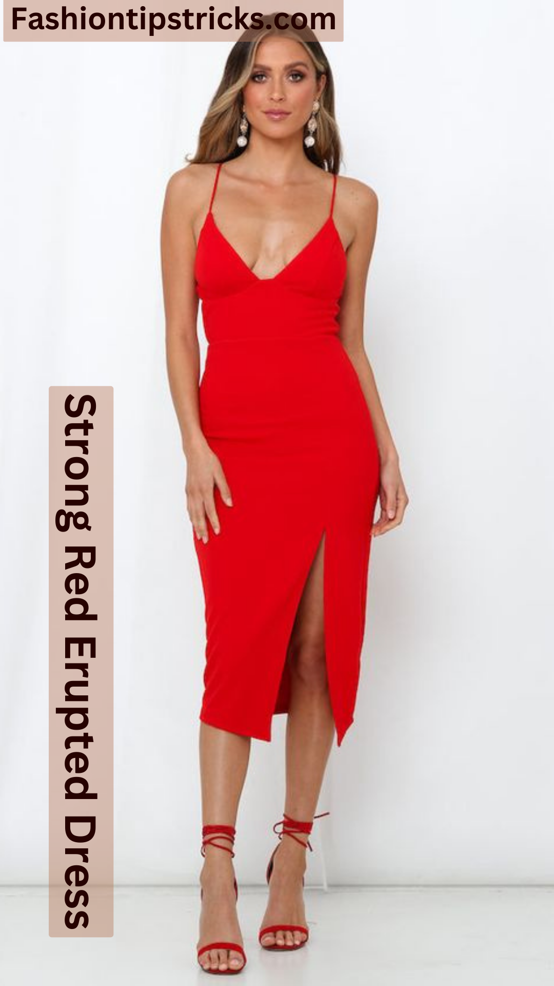 Strong Red Erupted Dress