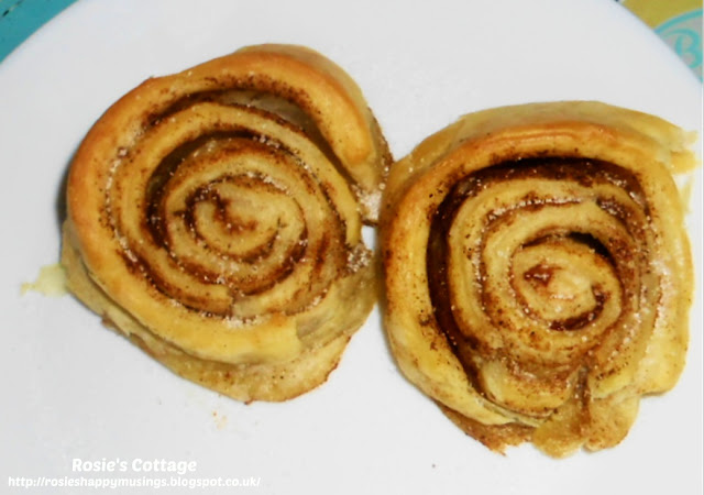 (Almost) Instant Cinnamon rolls - Bake your cinnamon roll until a lovely, golden brown, allow to cool and enjoy!