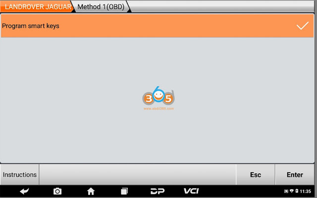Program JLR 2015-2018 Key with OBDSTAR via OBD 6