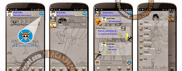 BBM MOD+APK Terbaru Tema Anime One Piece v2.6 Terbaru 2015