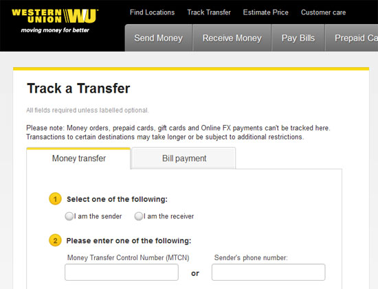 Cara Tracking Pindahan Wang Menerusi Western Union