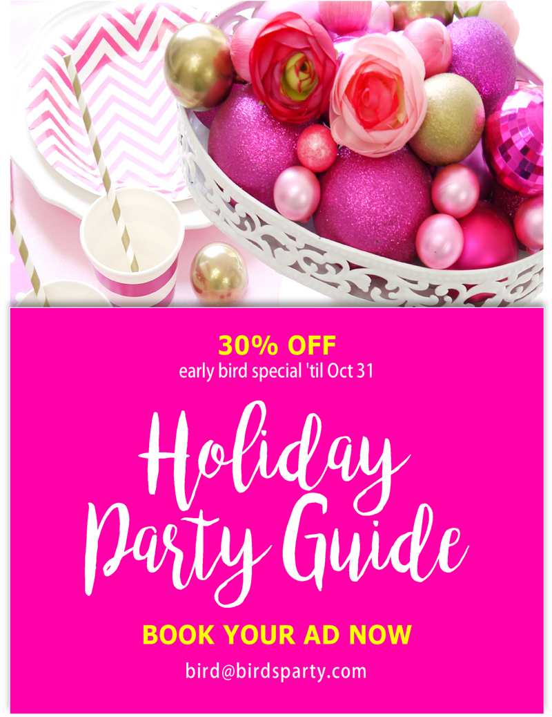 Holiday Party Guide Early Bird Special | BirdsParty.com