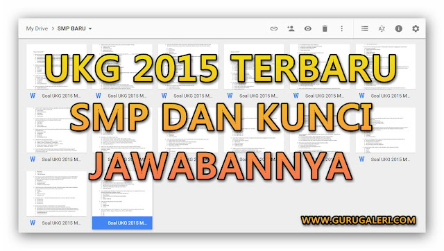 Kumpulan Soal UKG 2015 SMP terbaru Lengkap dengan Jawabannya