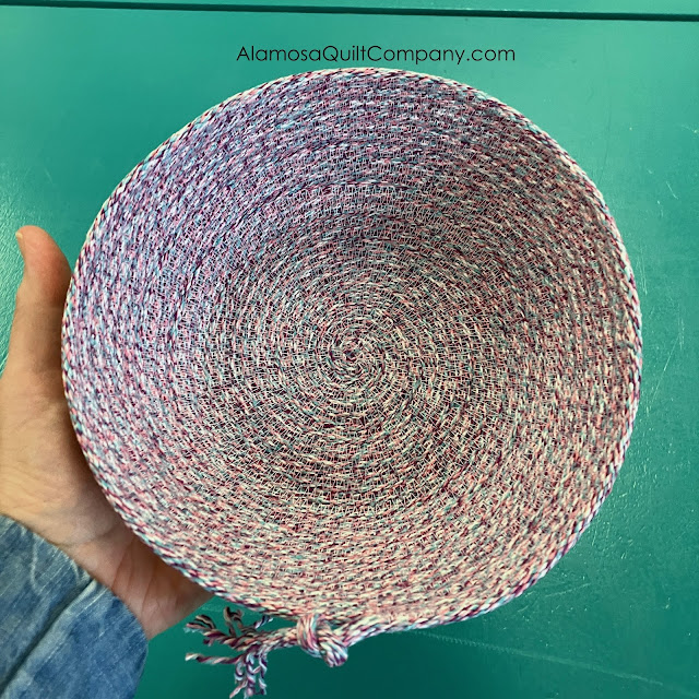 Small basket with colored rope