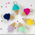 Chaveiros Mini Sorvetes coloridos amigurumi gratis