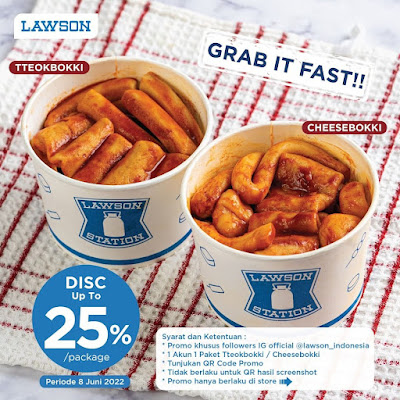 LAWSON: Diskon Upto 25% Tteokbokki & Cheesebokki (HARI INI - 08 Juni 2022 )