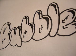 graffiti buble alphabet letters