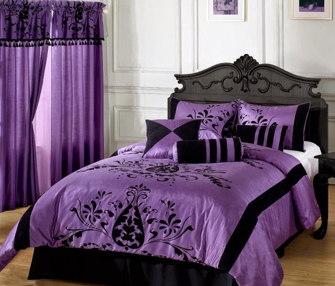 black grey and purple bedrooms