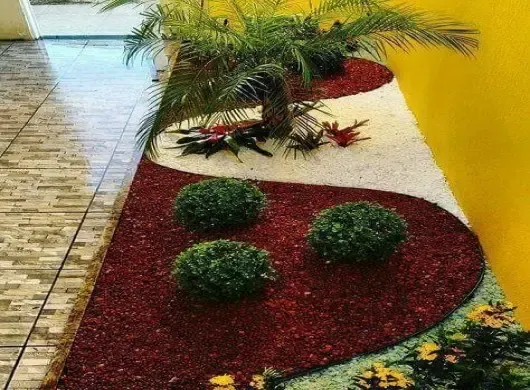 تصميم حدائق الرياض ممرات حجرية