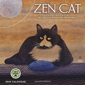 Zen Cat 2018 Mini Wall Calendar: Paintings and Poetry by Nicholas Kirsten-Honshin