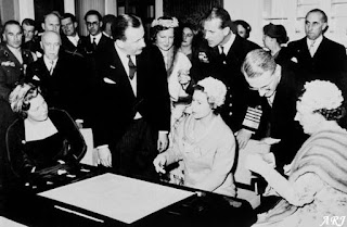 Queen Elizabeth during a visit to the Royal Asscher's in Amsterdam