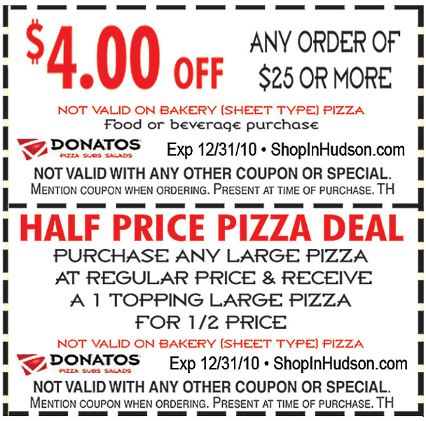 Donatos Coupon Code | 2015 Best Auto Reviews