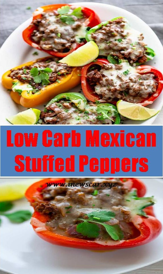 These cheesy spicy Mexican stuffed bell peppers come together in only 20 minutes for a low-carb, gluten-free and totally delicious weeknight meal.