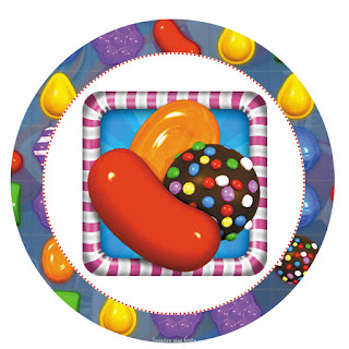 Toppers o Etiquetas de Fiesta de Candy Crush para Imprimir Gratis.