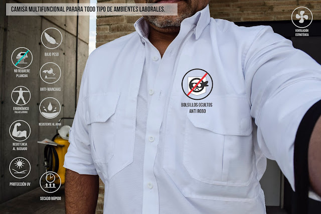 Camisa tactica, multifuncional fabricada en colombia  con telas  tecnologicas