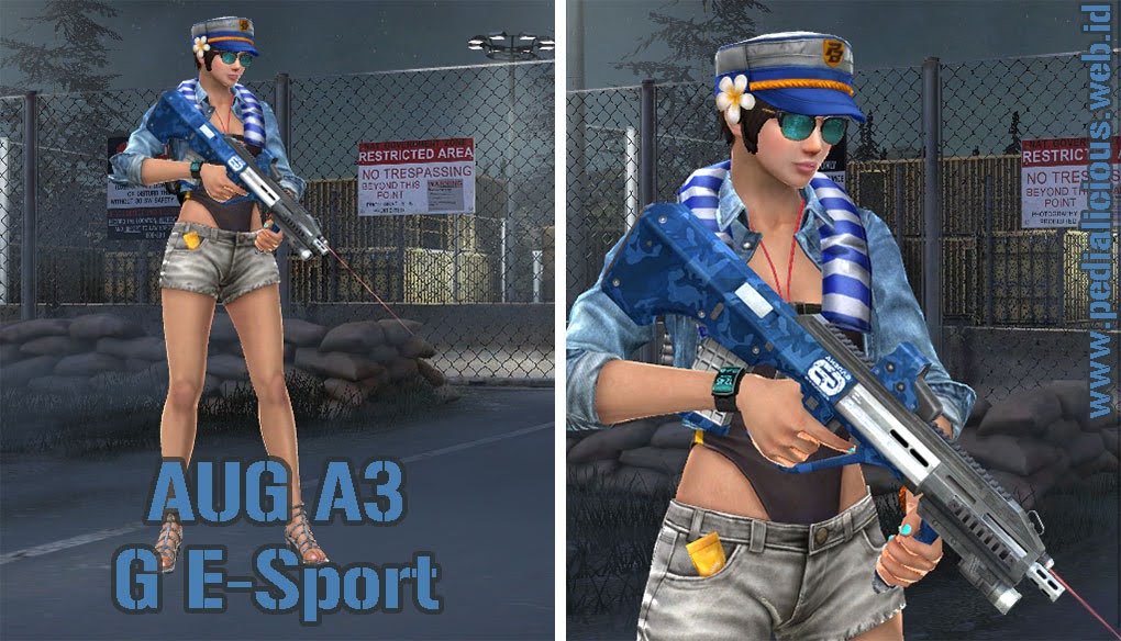 Preview Senjata AUG A3 G E-Sport Point Blank Zepetto Indonesia