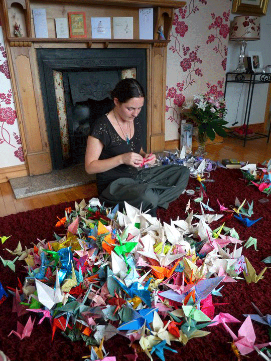As well as making pew decorations out of origami cranes for our wedding 