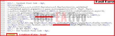 Cara Memasang Facebook Pixel di Blog Blogspot