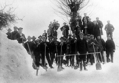 Snekastere i Hellested 1929 - klik for større billede