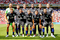 CLUB ATLÉTICO DE MADRID. Temporada 2022-23. Oblak, Reinildo, Savic, Kondogbia, Cunha, Giménez. Marcos Llorente, Lemar, Ángel Correa, Nahuel Molina, Carrasco. CLUB ATLÉTICO DE MADRID 1 MANCHESTER UNITED F. C. 0 Sábado 30/07/2022, 13:45 horas. Partido amistoso. Oslo, Noruega, estadio Ullevaal, 25.000 espectadores. GOLES: 1-0: 86’, Joao Félix.