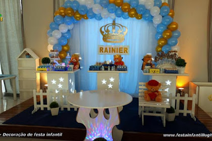 Decoração Festa Infantil Azul E Branco