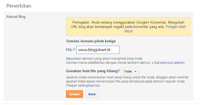 Cara Memasang Domain Gratis Freenom ke Blogspot Terbaru