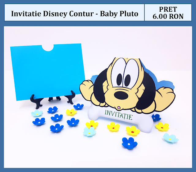 invitatii botez contur Baby Pluto