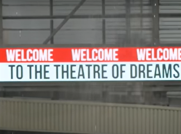 Old Trafford Sign - "Welcome to the Theatre of Dreams"