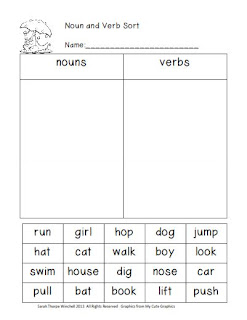 NEW 776 FIRST GRADE WORKSHEETS NOUNS AND VERBS ...