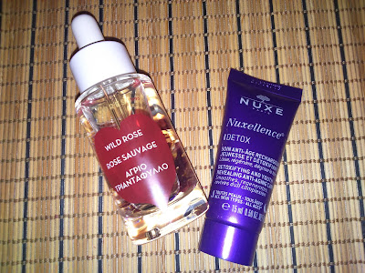 Korres Wild Rose Face Oil and Nuxe Nuxellence Detox