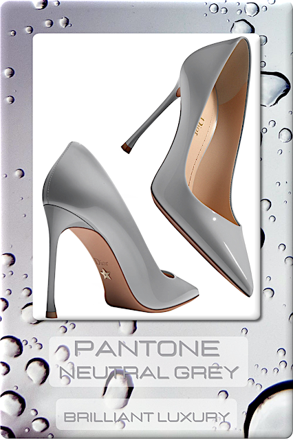 ♦Pantone Fashion Color Neutral Grey♦Shoes #pantone #grey #shoes #brilliantluxury